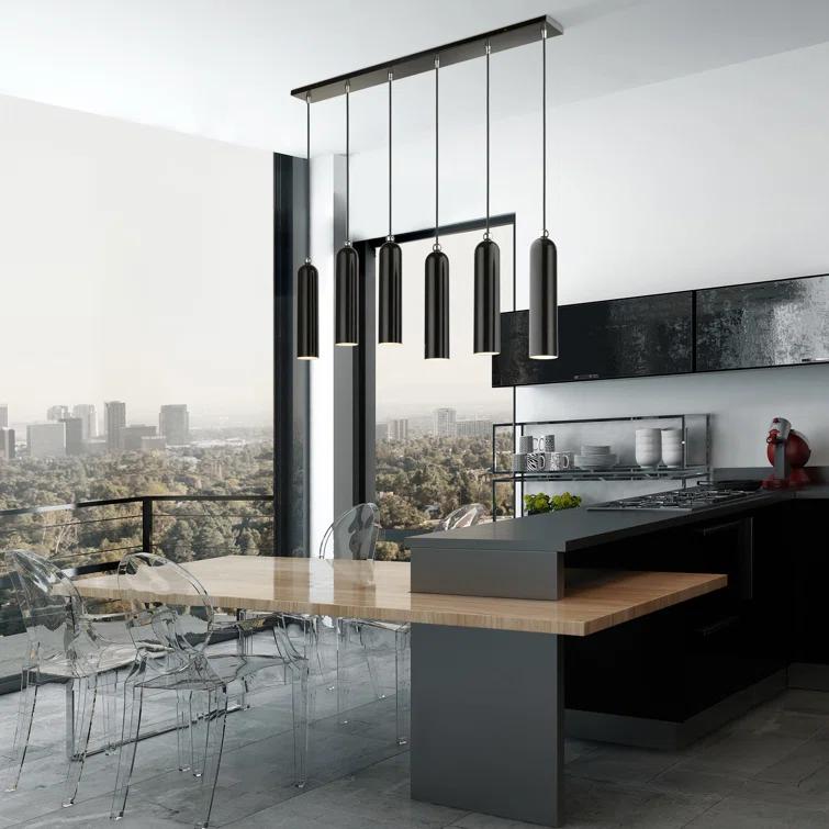 Veikko 6 Light Metal Dimmable Pendant