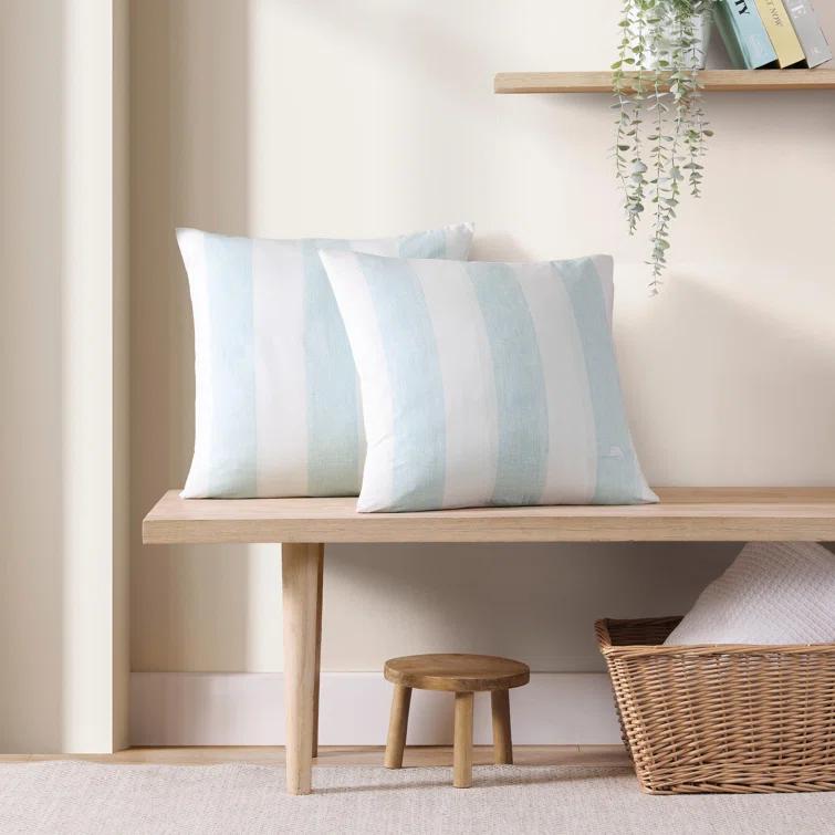 Tommy Bahama Home Awning Striped Cotton Throw Pillow