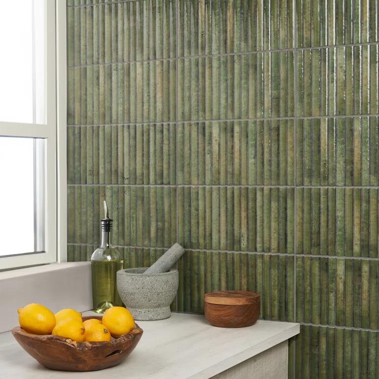 Canu 5.9 In. x 11.81 In. Polished Fluted Ceramic Subway Wall Tile (9.68 Sq. Ft. / Case)