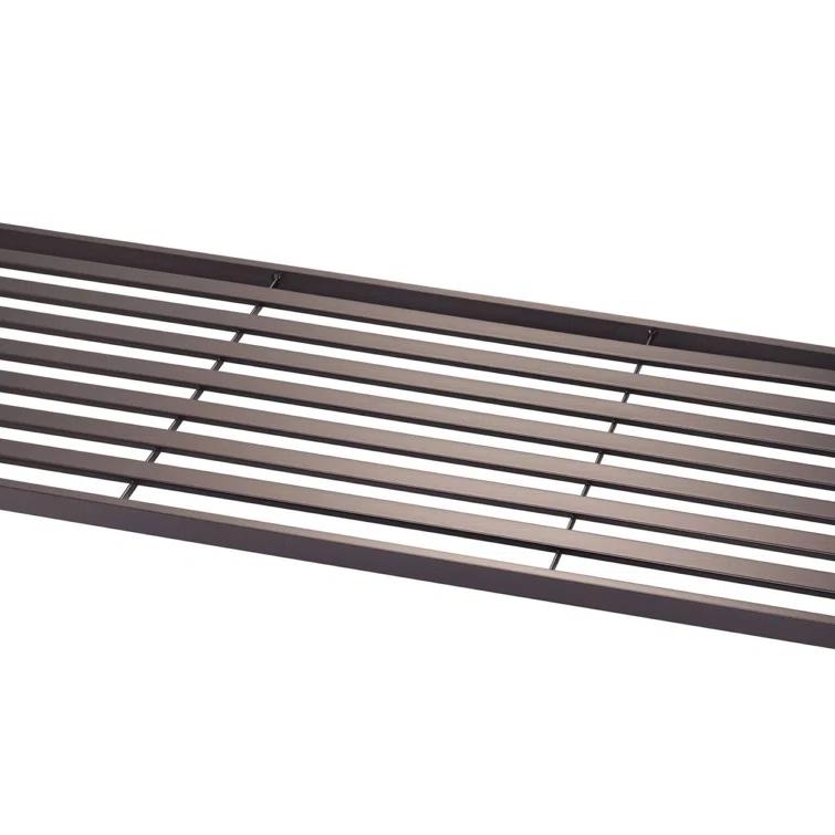 TRINITY Dark Bronze 5-Tier Steel Slat Shelving Unit (36 in. W x 72 in. H x 14 in. D)