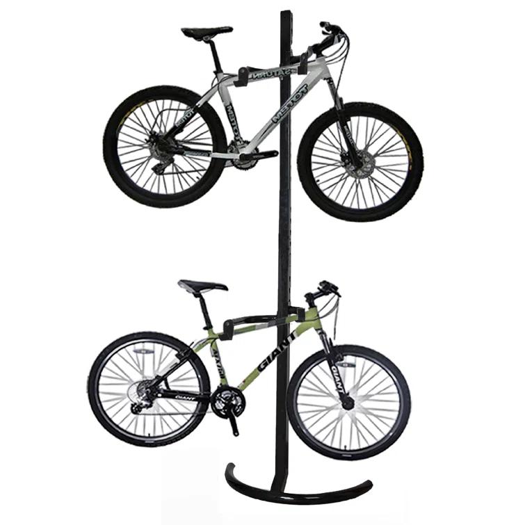 Arlmont & Co. 56E4D064C2A046809C83FB969CFA2B99 Subeetha Gravity Bike Stand Bicycle Rack For Storage or Display - Holds Two Bicycles But Takes Up Half The Space by RAD Cycle