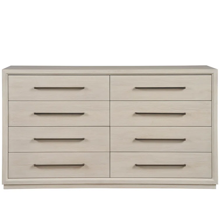 White Oak 68" Modern Dresser with Felt Lined Drawers