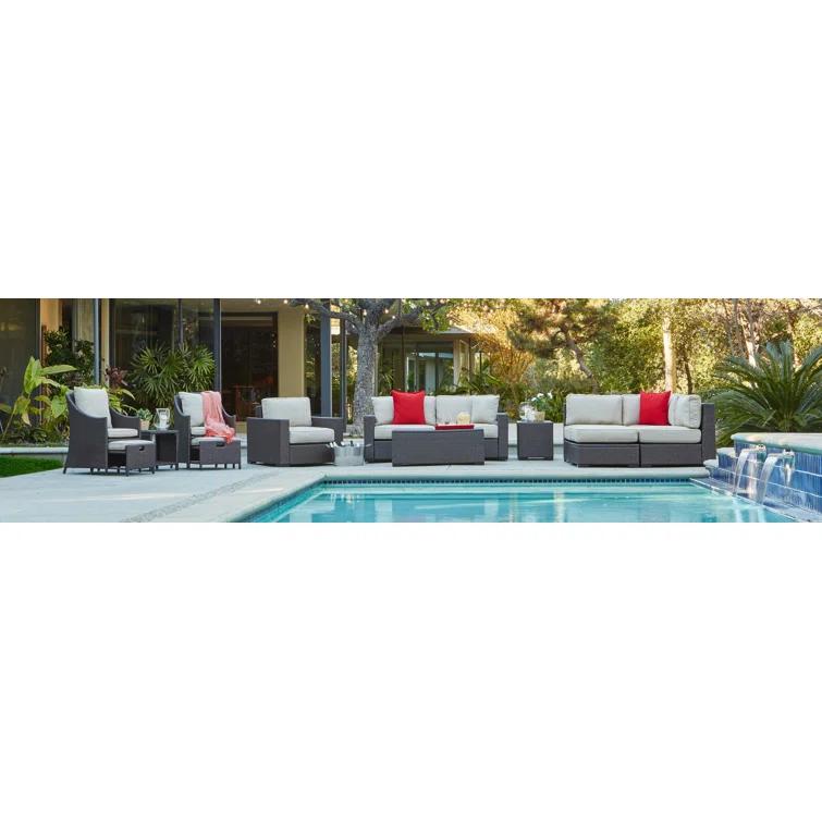 Serta Laguna Outdoor Patio Furniture Collection Outdoor Sofa, Brown Wicker