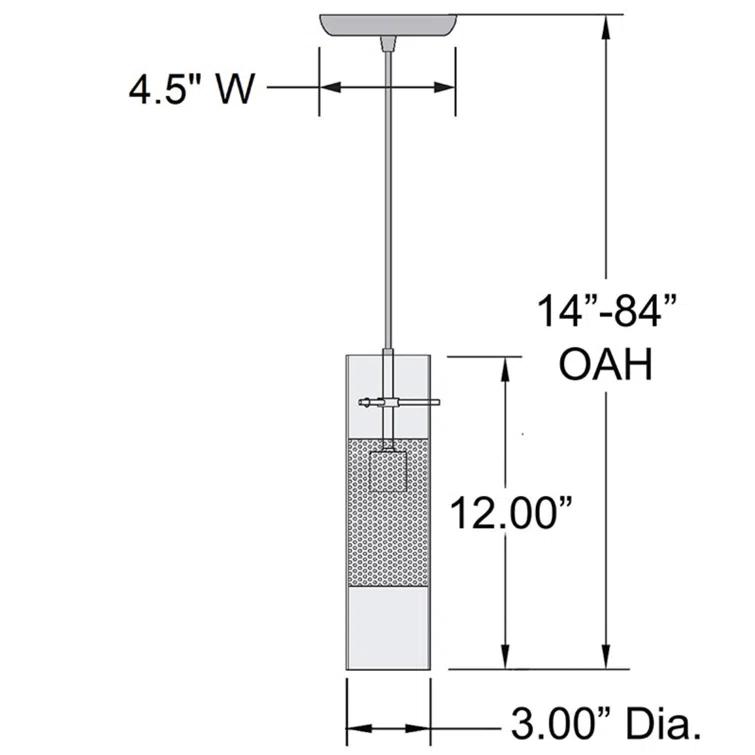1 - Light Brushed Steel Single Pendant
