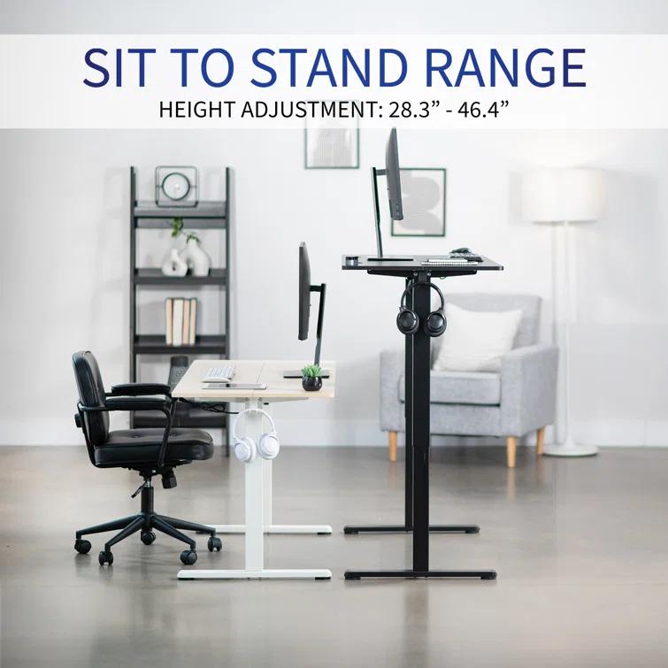 Vivo VIVO 55" x 24" Electric Sit Stand Desk, Height Adjustable Workstation (E155TB series)