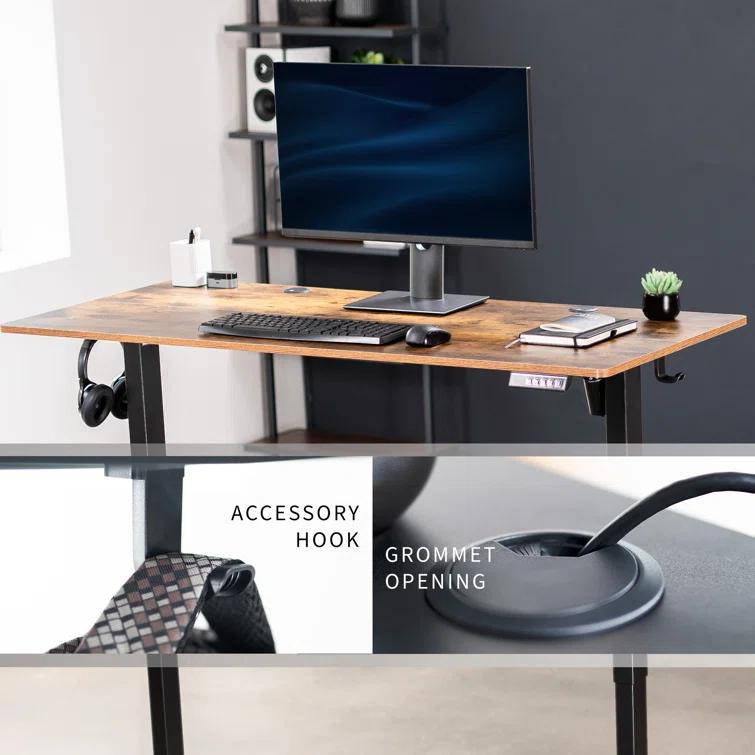 Vivo VIVO 55" x 24" Electric Sit Stand Desk, Height Adjustable Workstation (E155TB series)