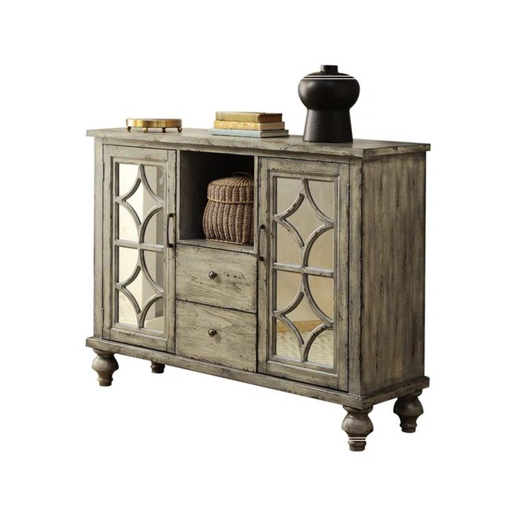 NTYUNRR Velika 48'' Solid Wood Console Table with 2 Drawers