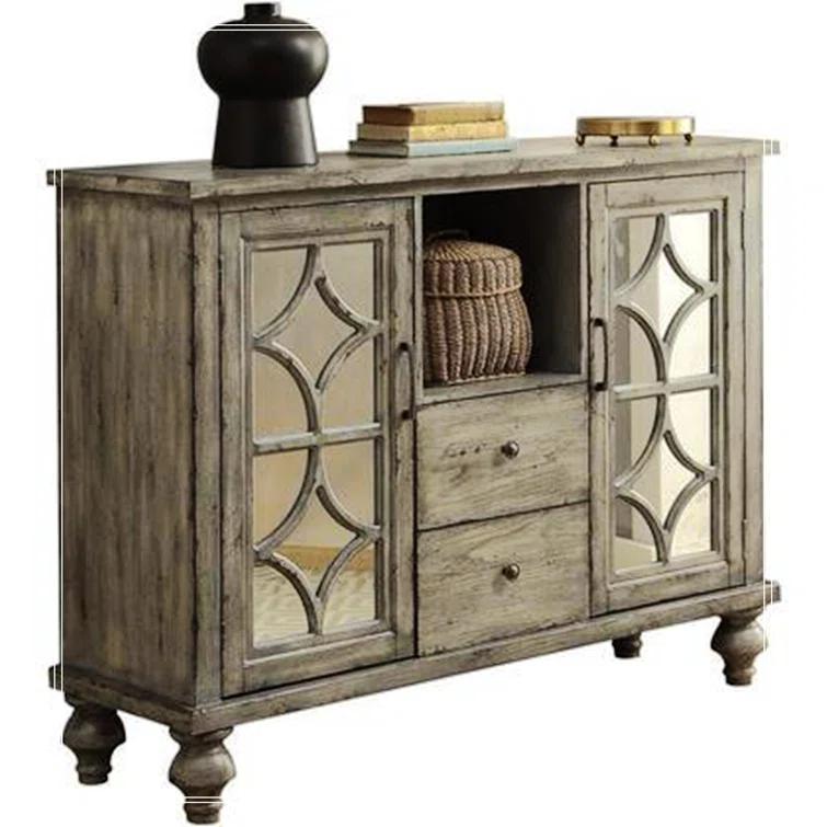 NTYUNRR Velika 48'' Solid Wood Console Table with 2 Drawers
