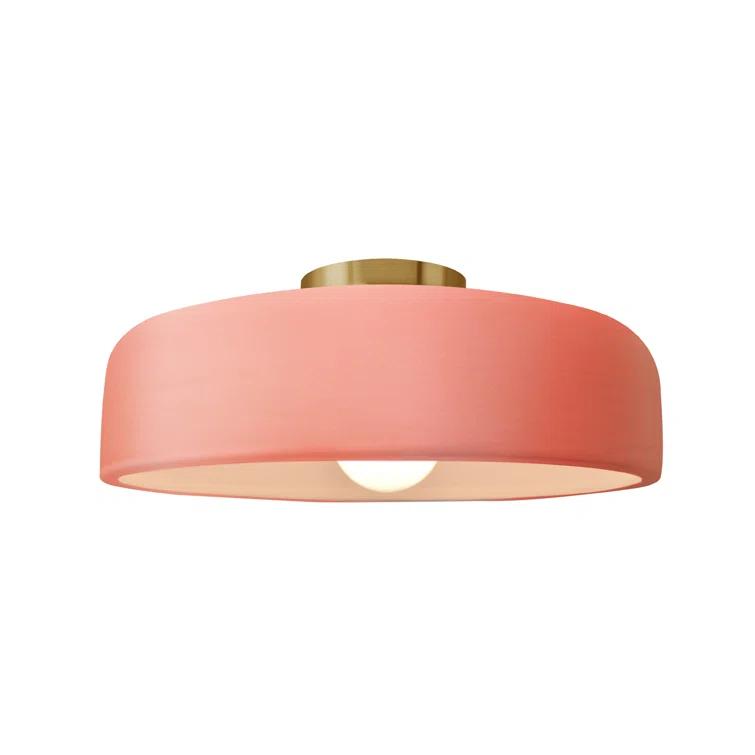 Radiance Ceramic Semi Flush Mount - Replaceable Bulb