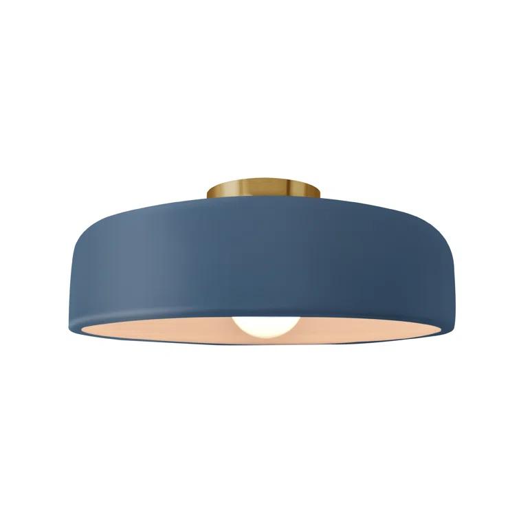 Radiance Ceramic Semi Flush Mount - Replaceable Bulb