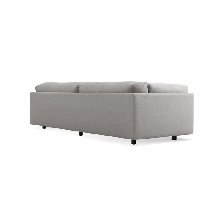 Sunday 82" Agnew Gray Textured Basketweave Cotton Blend Sofa