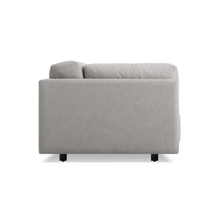 Sunday 82" Agnew Gray Textured Basketweave Cotton Blend Sofa