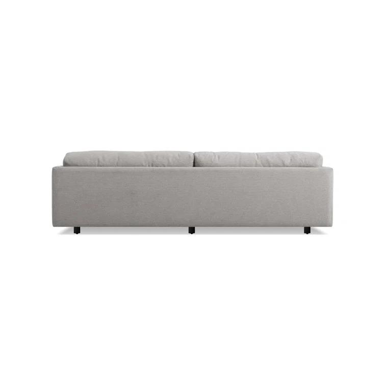 Sunday 82" Agnew Gray Textured Basketweave Cotton Blend Sofa