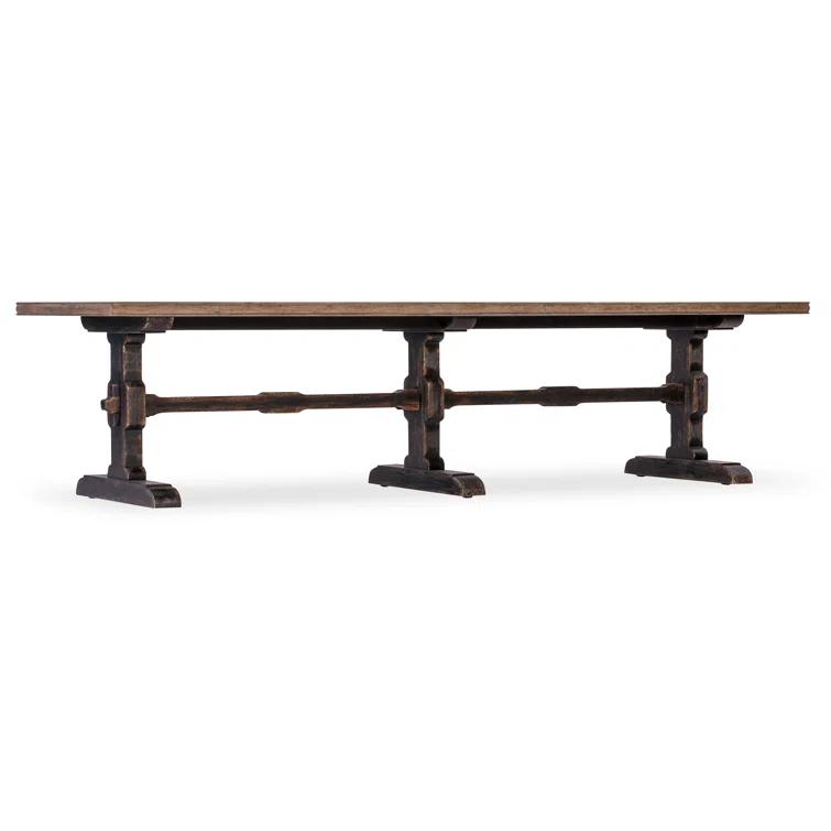 Rustic Black and Brown Rectangular Wood Cocktail Table