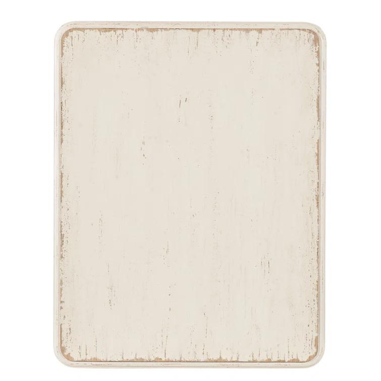 Rustic White Oak Veneer End Table with Storage