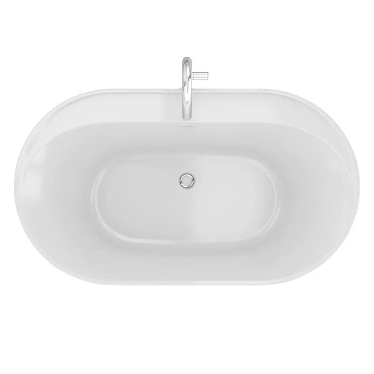 DreamLine BT63X3460C01 Essence 60-1/4 in. L x 34-1/4 in. W x 23-5/8 in. H Freestanding Acrylic Bathtub