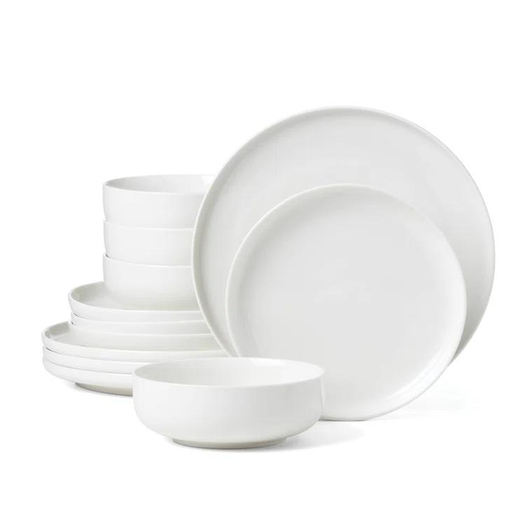 Oneida Entertain 365 24 Seven White 12 - Piece Dinnerware Set (Set of 4)