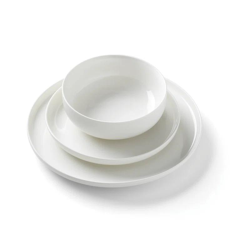 Oneida Entertain 365 24 Seven White 12 - Piece Dinnerware Set (Set of 4)