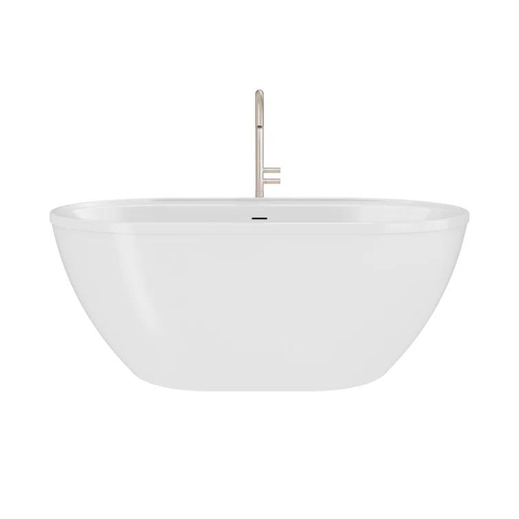 Essence 60-1/4 in. L x 34-1/4 in. W x 23-5/8 in. H Freestanding Acrylic Bathtub