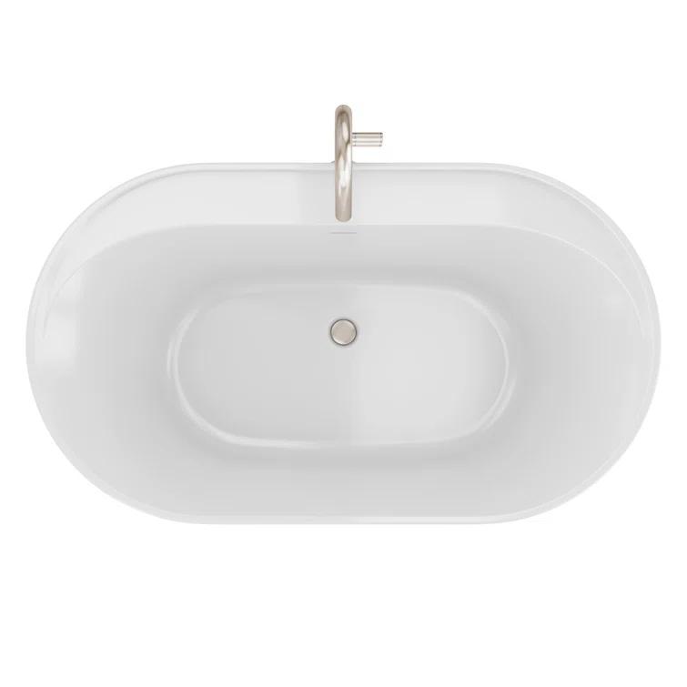 Essence 60-1/4 in. L x 34-1/4 in. W x 23-5/8 in. H Freestanding Acrylic Bathtub