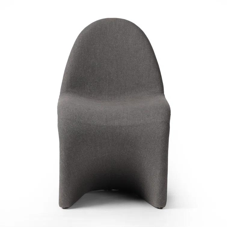 Antwerp Seal Grey Linen Upholstered Side Chair