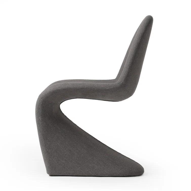 Antwerp Seal Grey Linen Upholstered Side Chair