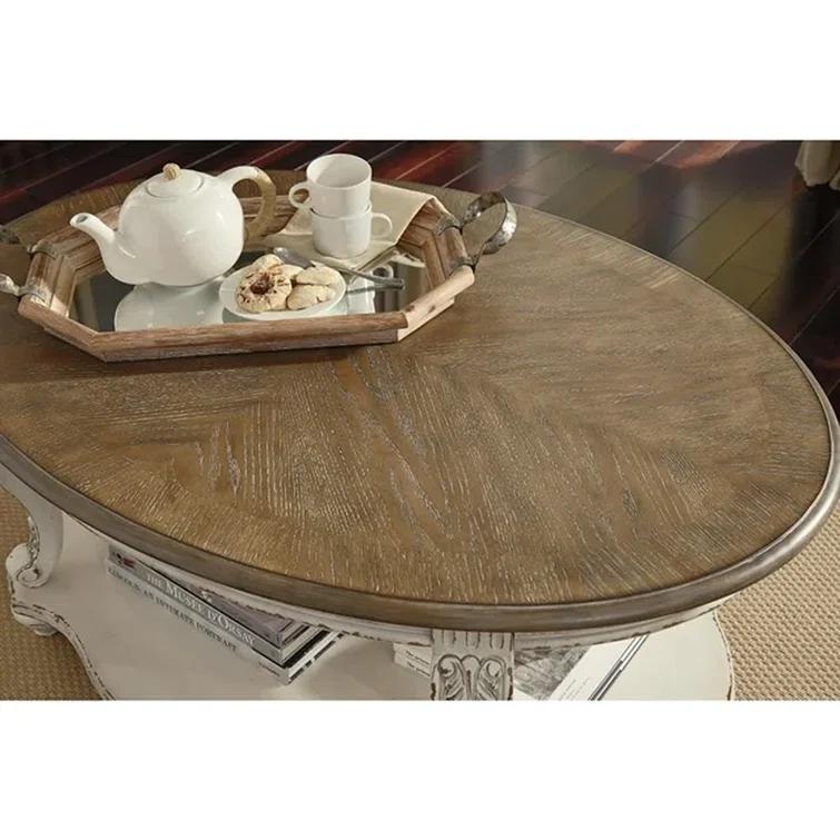 Signature Design By Ashley Casual Realyn Coffee Table White/Brown
