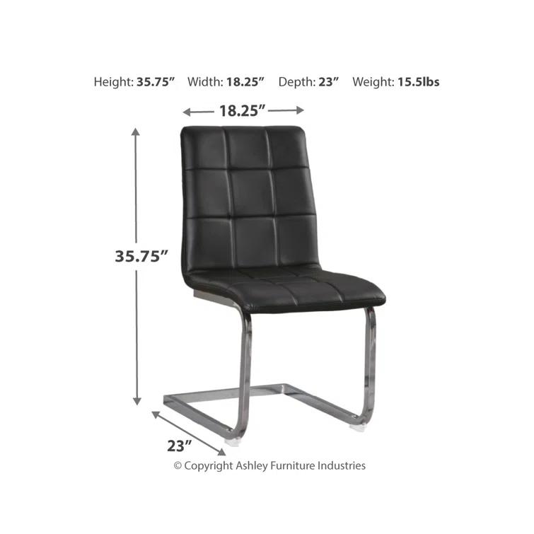 Orren Ellis Rinan Polyurethane Upholstered Metal Side Chair (Set of 4)