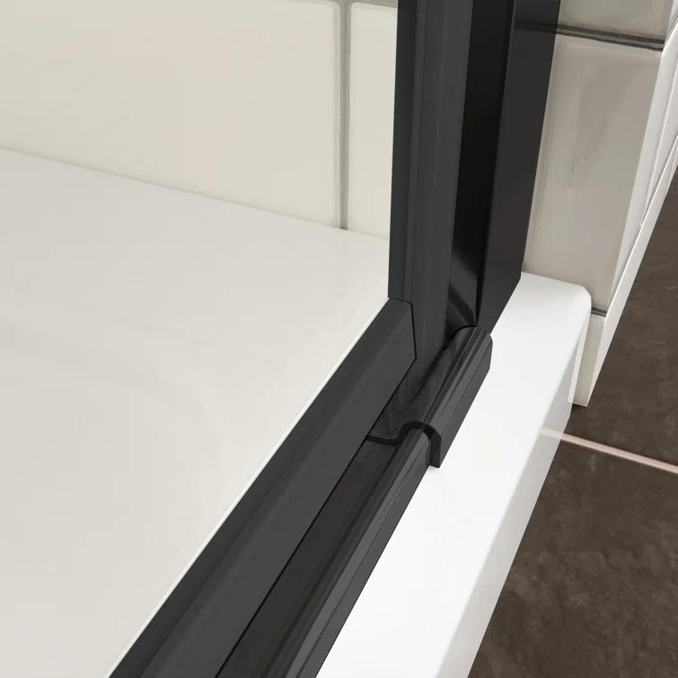 ACE DECOR AD053472 34" W x 72" H Frameless Pivot Shower Door, 1/4" (6mm) Clear SGCC Tempered Glass