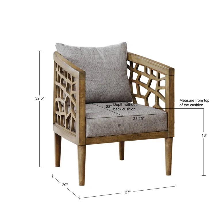 Pierre 27" W Polyester Barrel Chair