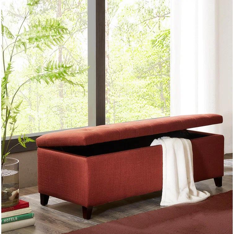 1 Polyester Upholstered Storage Bench