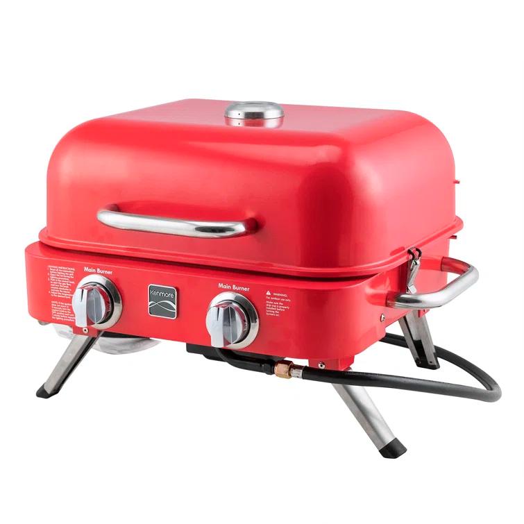 Kenmore 2-Burner Portable Tabletop Retro Gas Grill