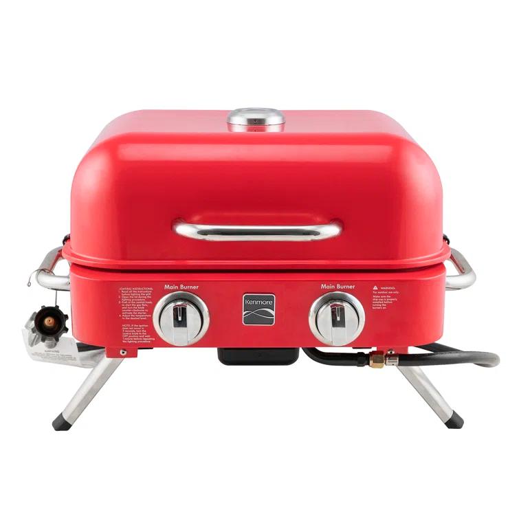 Kenmore 2-Burner Portable Tabletop Retro Gas Grill