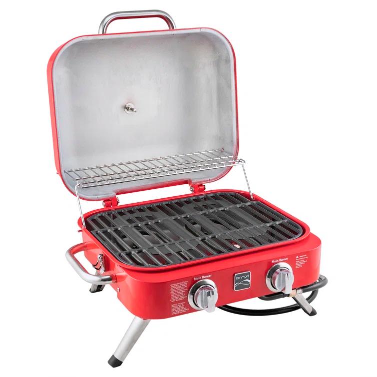 Kenmore 2-Burner Portable Tabletop Retro Gas Grill