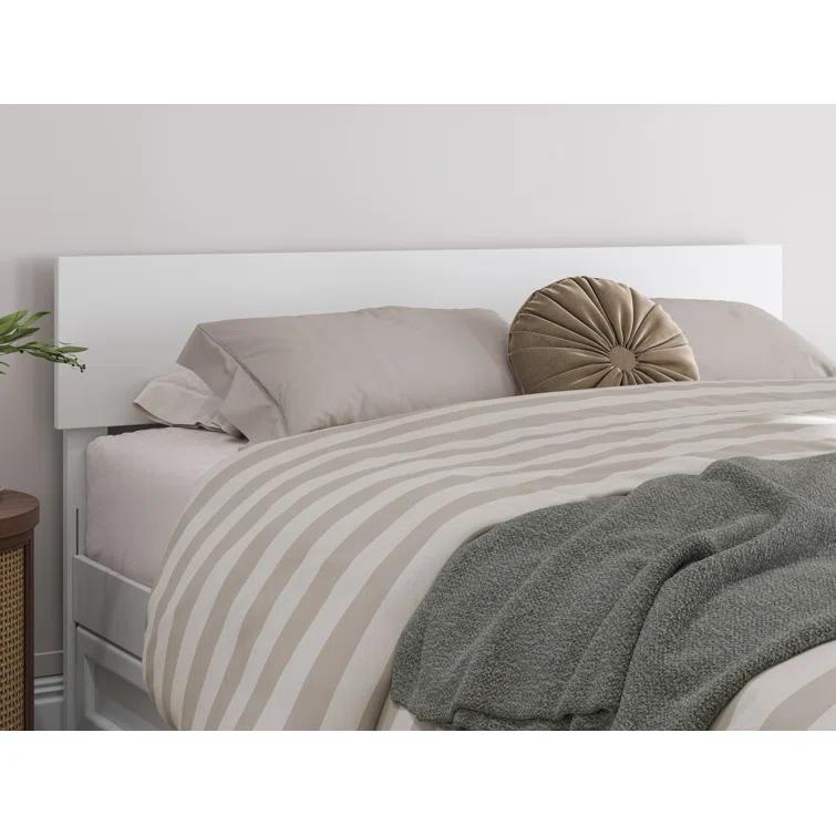 Queen Orlando Headboard White - AFI: Modern Low Panel Design, USB Charger