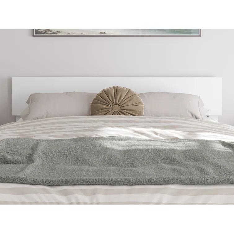 Queen Orlando Headboard White - AFI: Modern Low Panel Design, USB Charger