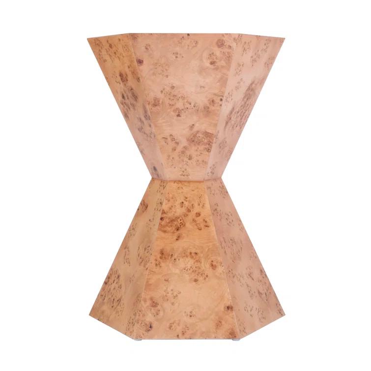Butler Specialty Company Billie Burl Wood Hexagon Side Table - Traditional Burl