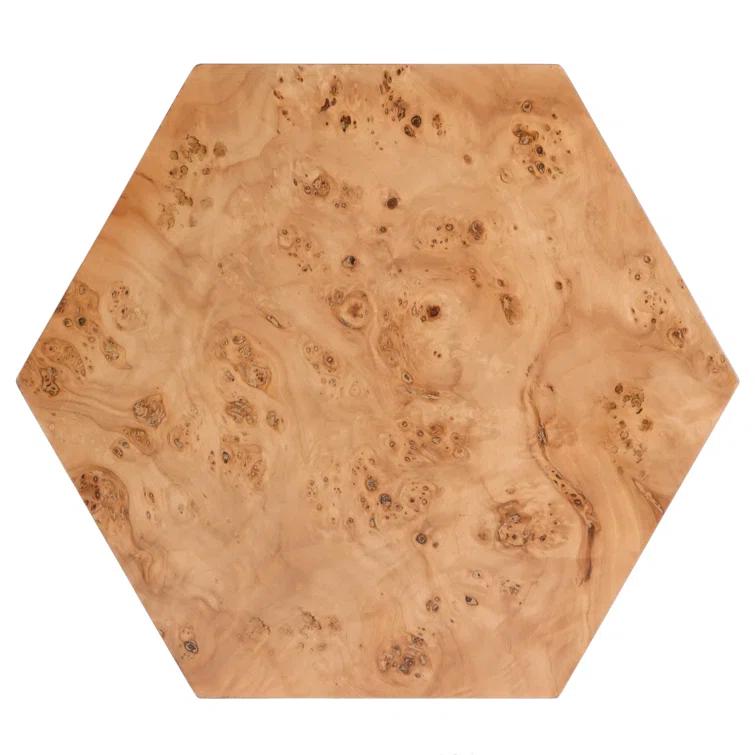 Butler Specialty Company Billie Burl Wood Hexagon Side Table - Traditional Burl