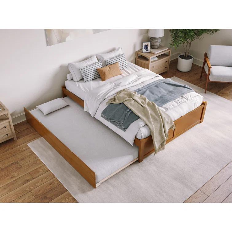 Solid Wood Platform Storage Bed