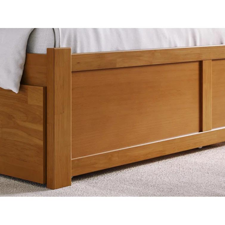 Solid Wood Platform Storage Bed
