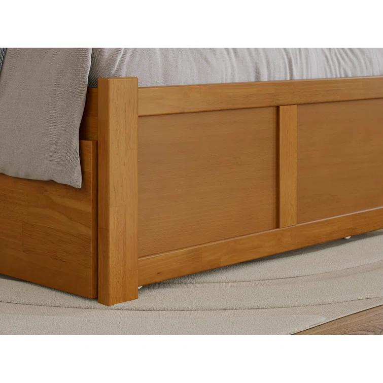 Solid Wood Platform Storage Bed