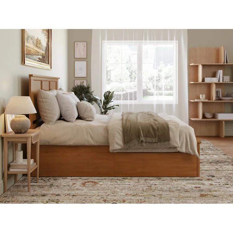 AFI Furnishings Madison Solid Wood Platform Bed with Matching Footboard & Storage Drawers