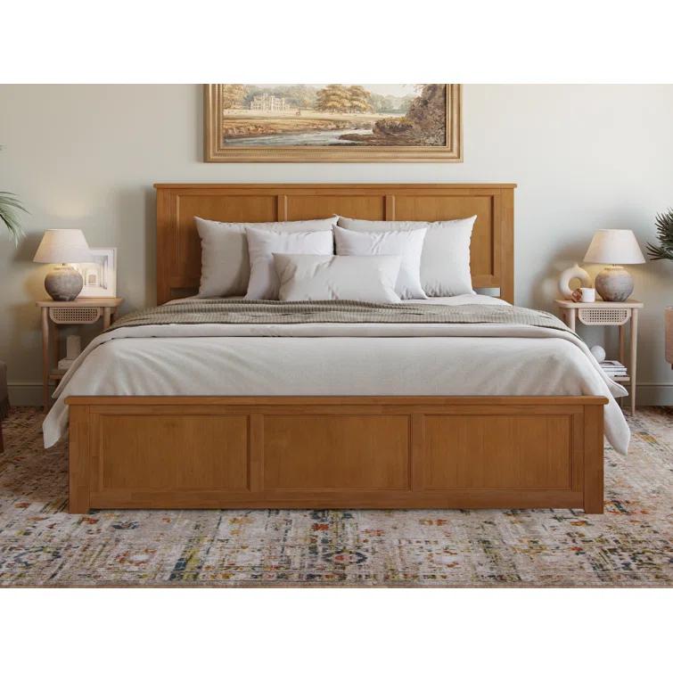 Solid Wood Platform Storage Bed