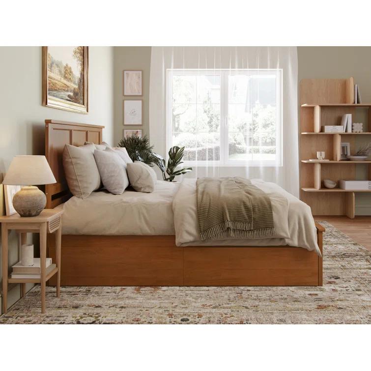 Solid Wood Platform Storage Bed