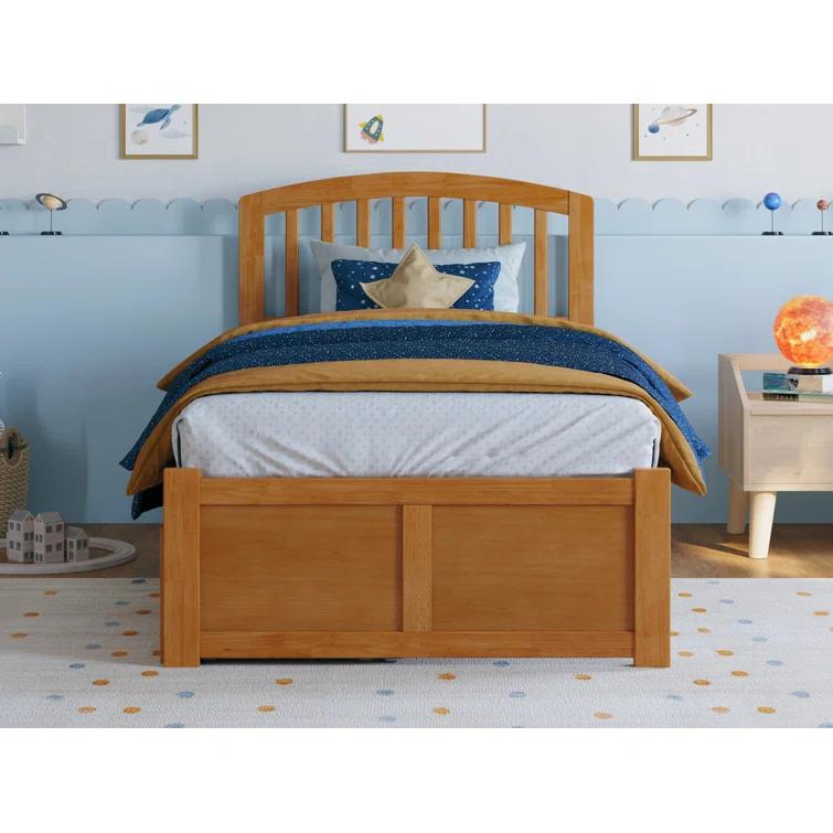 Solid Wood Platform Storage Bed