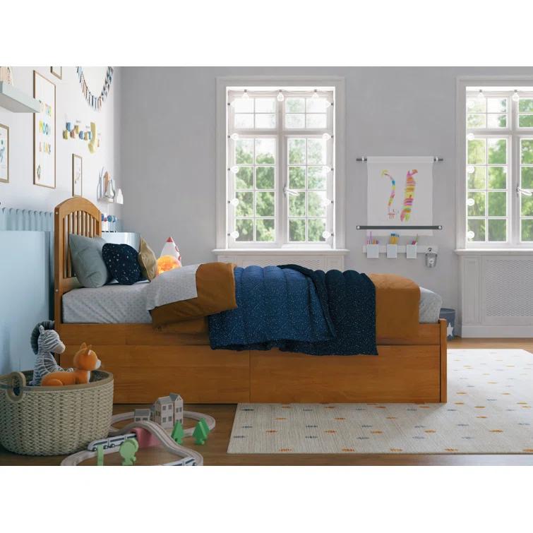 Solid Wood Platform Storage Bed