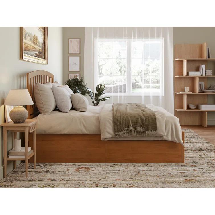 Solid Wood Platform Storage Bed