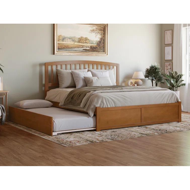 AFI Furnishings Richmond Solid Wood Platform Bed with Panel Footboard and Trundle