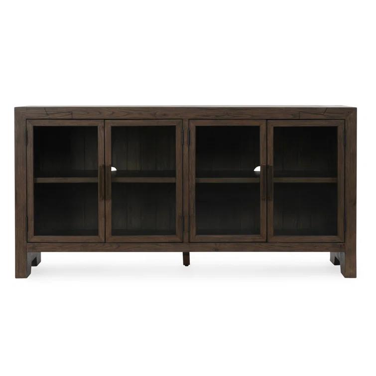 Troy 72" Reclaimed Oak Wood Buffet Sideboard in Dark Brown