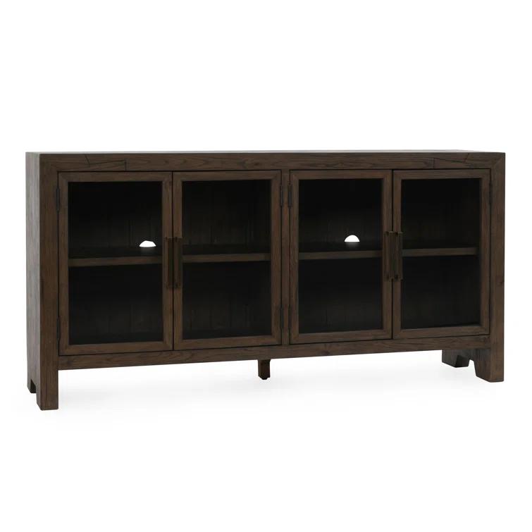 Troy 72" Reclaimed Oak Wood Buffet Sideboard in Dark Brown